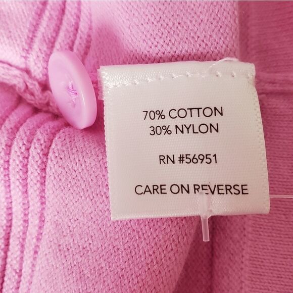 🔺️NorthCrest Lavender Textured Buttoned Cardigan Large - Picture 7 of 8